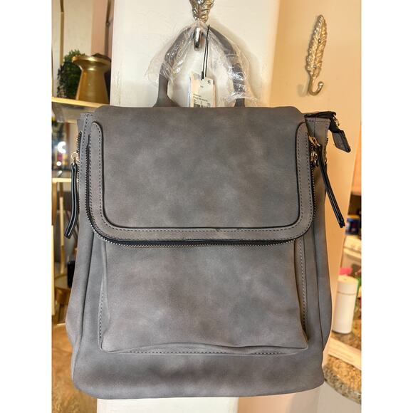 Violet Ray Women's Kendall Backpack, Grey NEW - Picture 3 of 9